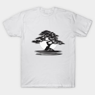 Enigmatic Silhouette Tree and Moon Art No. 562 T-Shirt